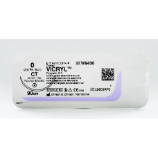 Хірургічна нитка Ethicon Вікріл (Vicryl) 0, довжина 90 см, кол. голка, 40 мм, W9430