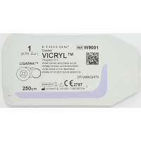Хірургічна нитка Ethicon Вікріл (Vicryl) 1, довжина 250 см, без голки, W9001