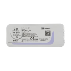Хірургічна нитка Ethicon Вікріл (Vicryl) 2/0, довжина 90 см, кол. голка 36 мм, W9440