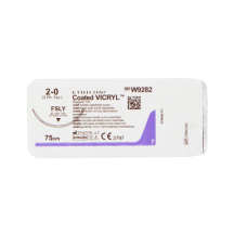 Хірургічна нитка Ethicon Вікріл (Vicryl) 2/0, довжина 75 см, звор-ріж. голка 45 мм, W9282