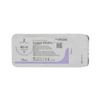 Хирургическая нить Ethicon Викрил (Vicryl) 2, длина 75 см, кол. игла 45 мм, W9246