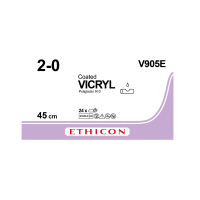 Хирургическая нить Ethicon Викрил (Vicryl) 2/0, 45 см, без иглы, V905E