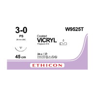 Хирургическая нить Ethicon Викрил (Vicryl) 3/0, длина 45 см, обр-реж. игла 26 мм W9525T