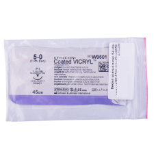 Хірургічна нитка Ethicon Вікріл (Vicryl) 5/0, довжина 45 см, звор-ріж. голка 11 мм, W9501T