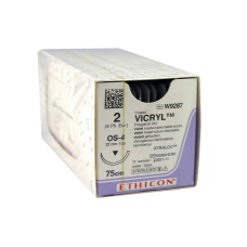 Хирургическая нить Ethicon Викрил (Vicryl) 2, длина 75 см, обр-реж. игла 22 мм, W9287
