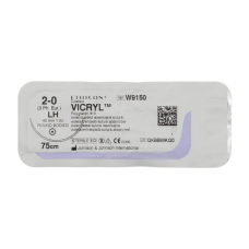 Хірургічна нитка Ethicon Вікріл (Vicryl) 2/0, довжина 75 см, кол. голка 40 мм, W9150