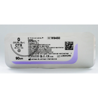 Хірургічна нитка Ethicon Вікріл (Vicryl) 0, довжина 90 см, кол. голка 48 мм, W9450