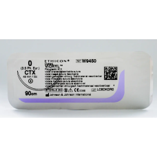 Хірургічна нитка Ethicon Вікріл (Vicryl) 0, довжина 90 см, кол. голка 48 мм, W9450