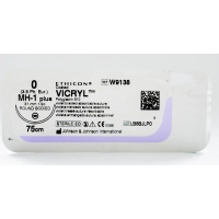 Хірургічна нитка Ethicon Вікріл (Vicryl) 0, довжина 75 см, кол. голка 31 мм, W9138