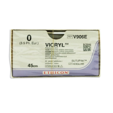 Хірургічна нитка Ethicon Вікріл (Vicryl) 0, 45 см, без голки V906E
