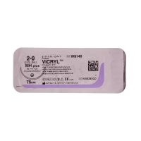Хірургічна нитка Ethicon Вікріл (Vicryl) 2/0, довжина 75 см, кол. голка 36 мм, W9140