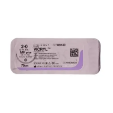 Хірургічна нитка Ethicon Вікріл (Vicryl) 2/0, довжина 75 см, кол. голка 36 мм, W9140