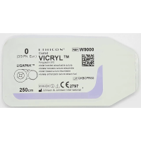 Хірургічна нитка Ethicon Вікріл (Vicryl) 0, довжина 250 см, без голки, W9000