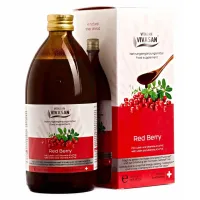 Сироп червона ягода, журавлина з лютеїном і вітамінами Vivasan A+C+E Red Berry 500 мл