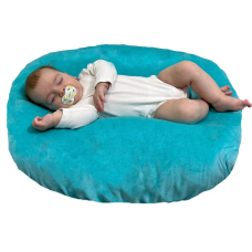 Круглий чохол на подушку для вагітних Велюр Лежебока