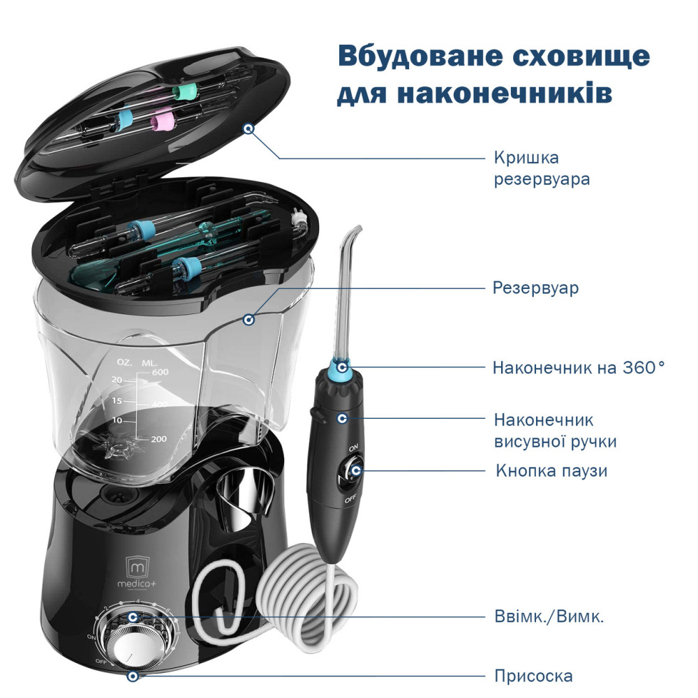 Стационарный ирригатор Medica+ Prowater Station 7.0 black