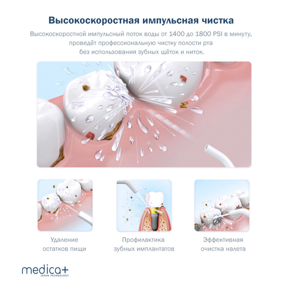 Портативний іригатор Medica+ Prowater Clean 7.0