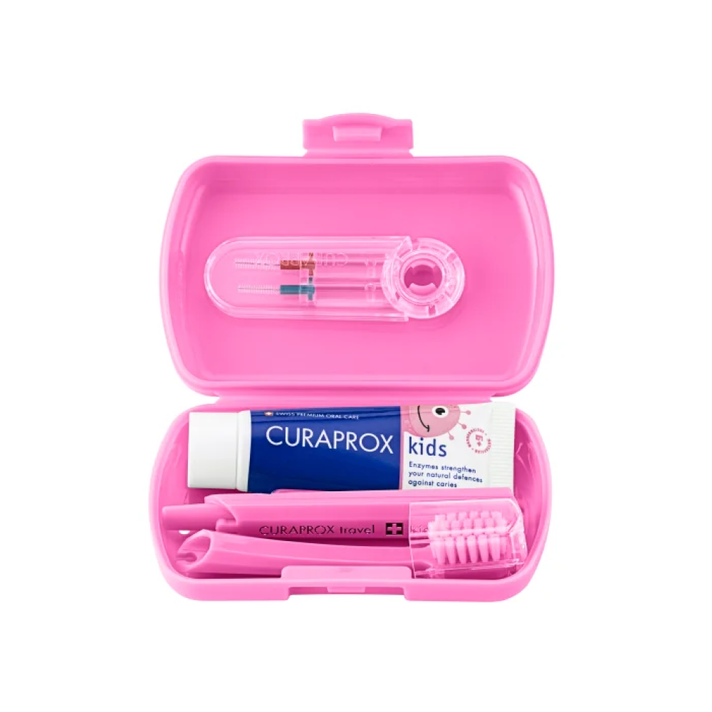 Дорожній набір для дітей Curaprox Kids Pink (Рожевий)